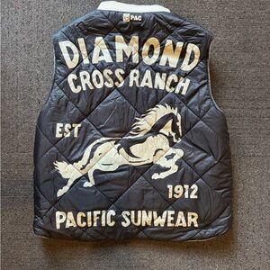 Reversible Diamond Cross Ranch Quilted Vest